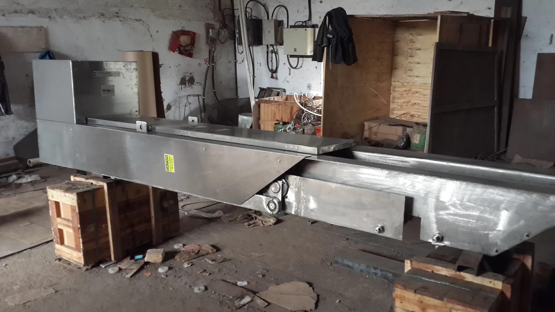 Stainless steel step screen in the workshop