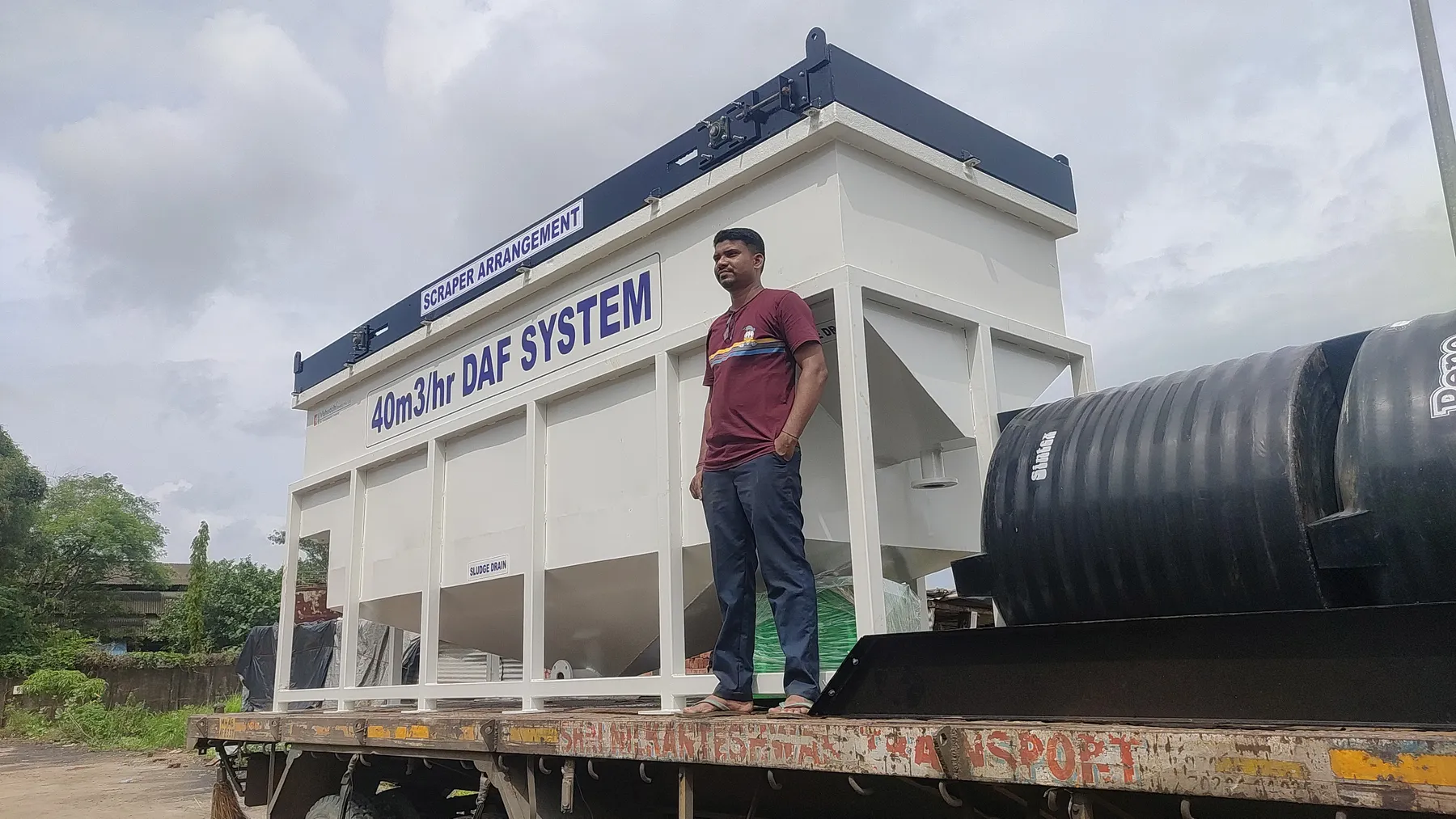 40 m³/h DAF system ready for dispatch
