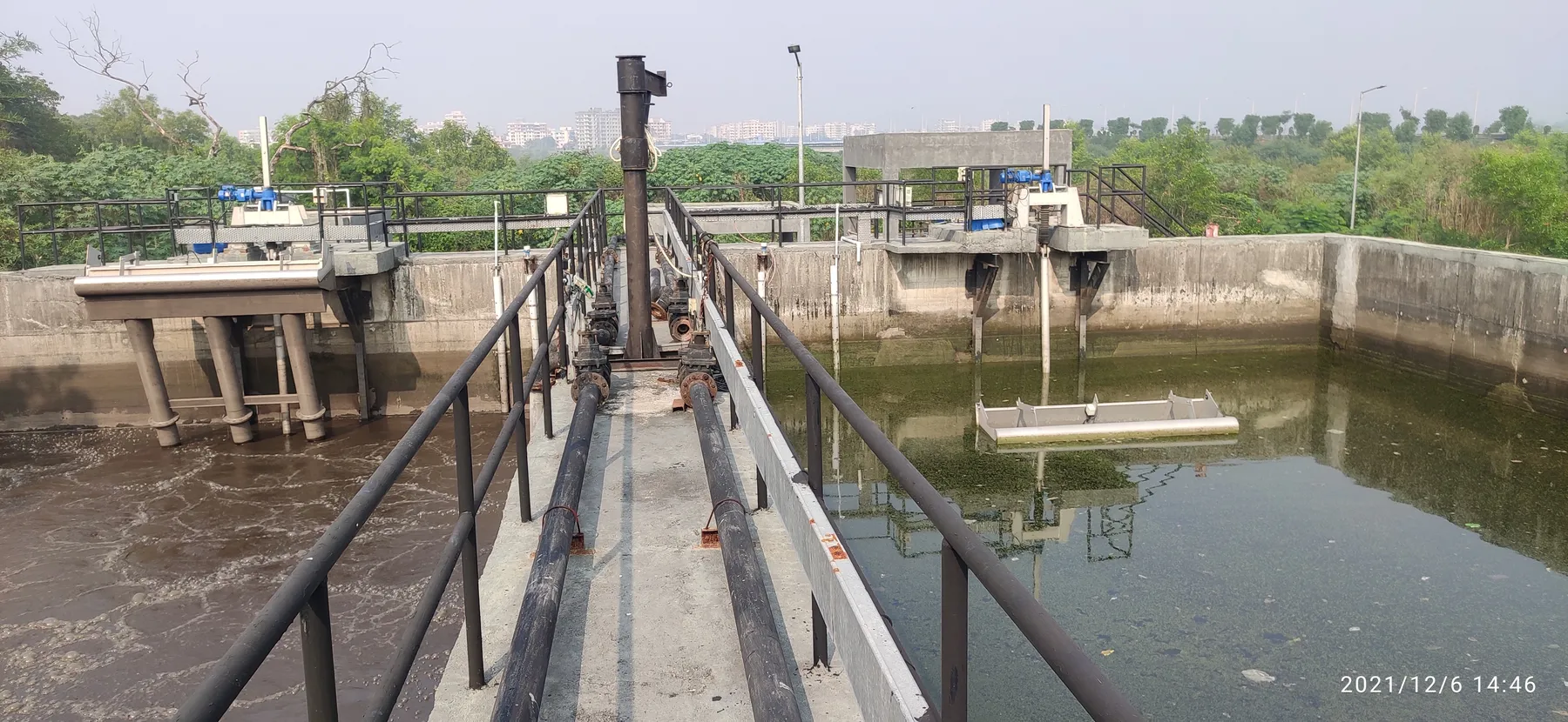 Municipal sewage treatment plant built on a public tender